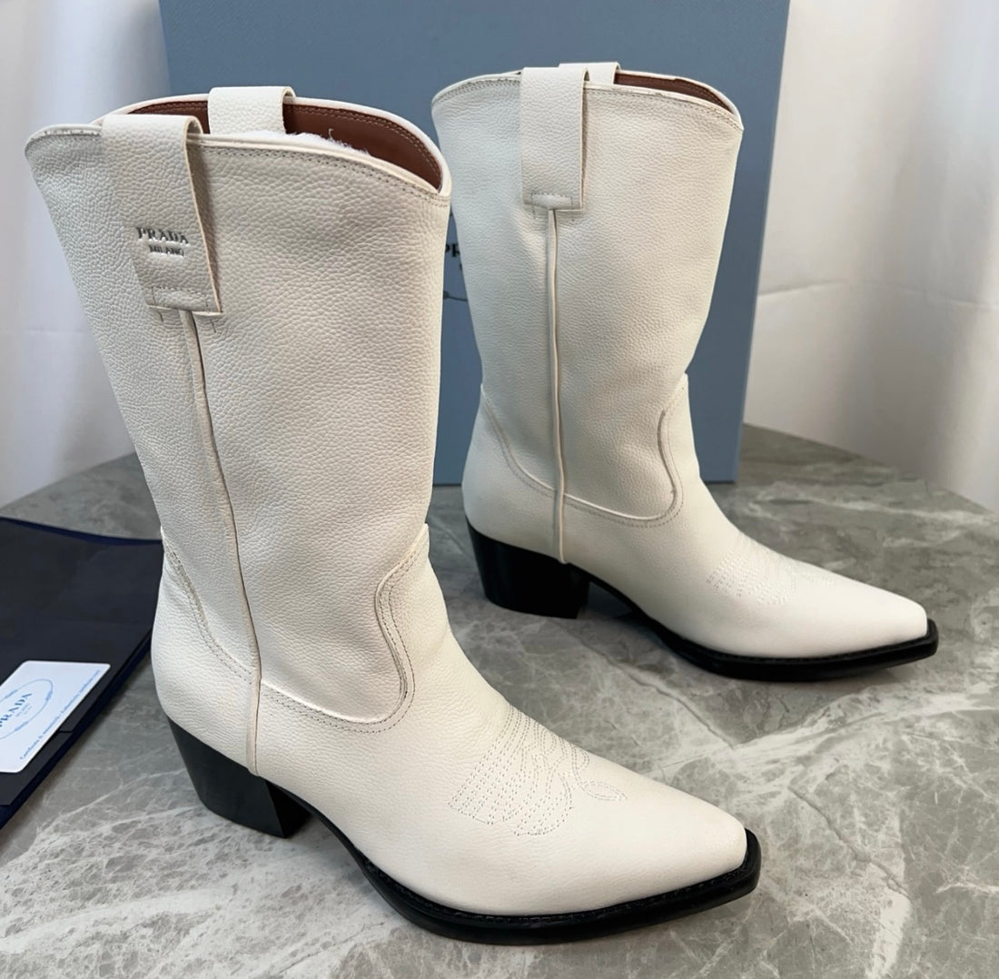 New white woman Prada Boots