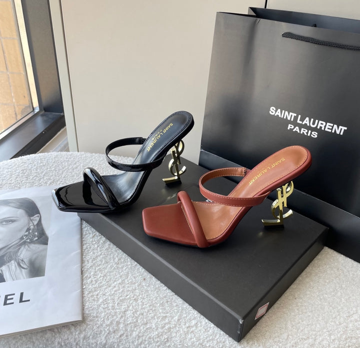 Leather YSL woman heels
