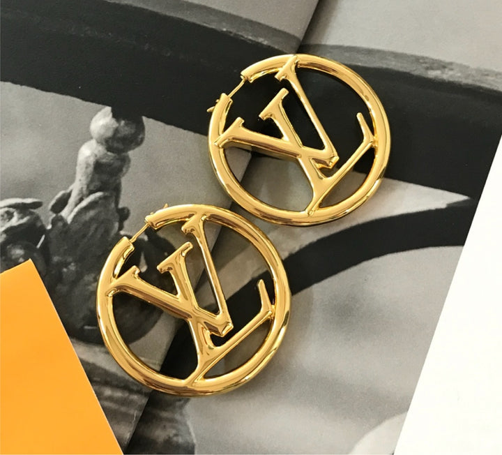 LV hoop earrings