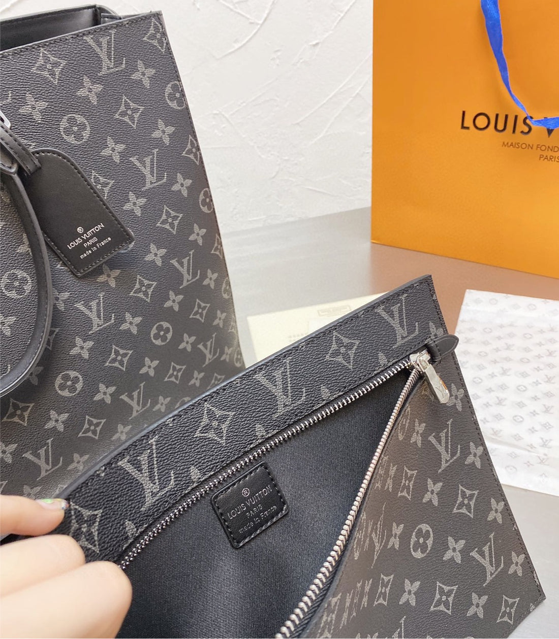 Black Large shoulder handbag