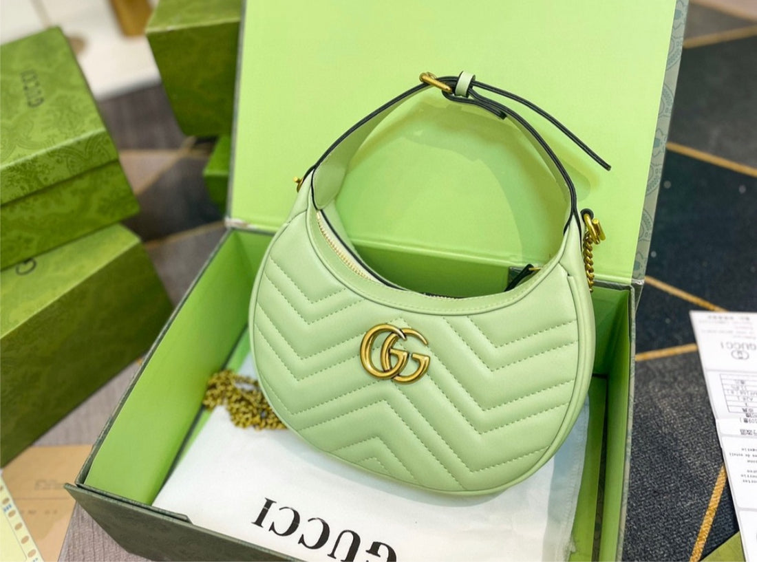 Hello Green Gucci woman shoulder handbag
