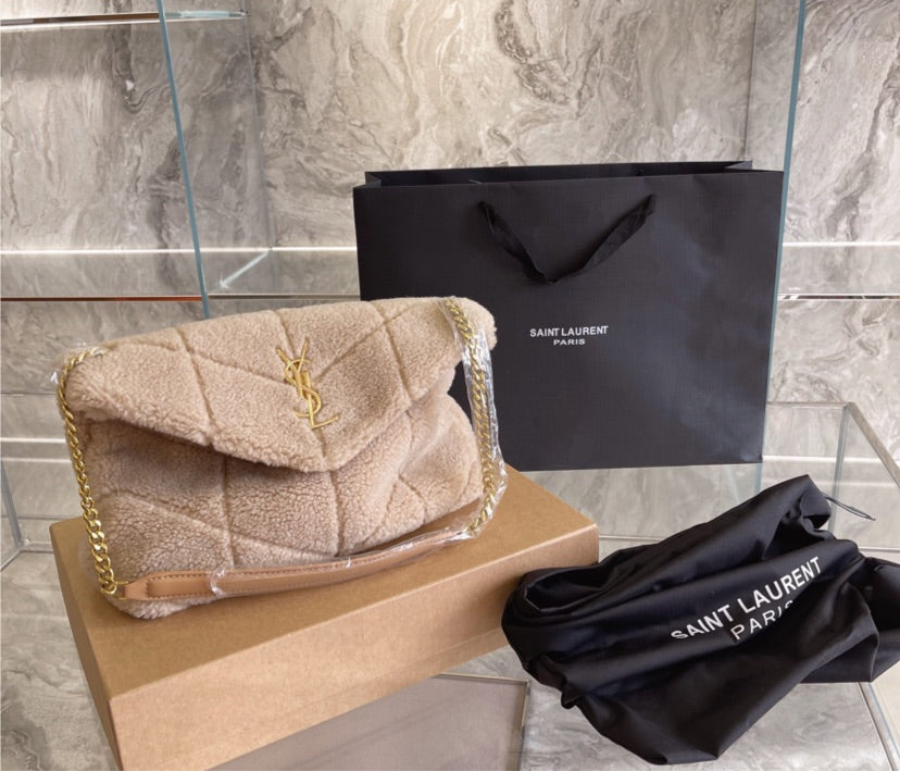 YSL Furry woman shoulder Handbag