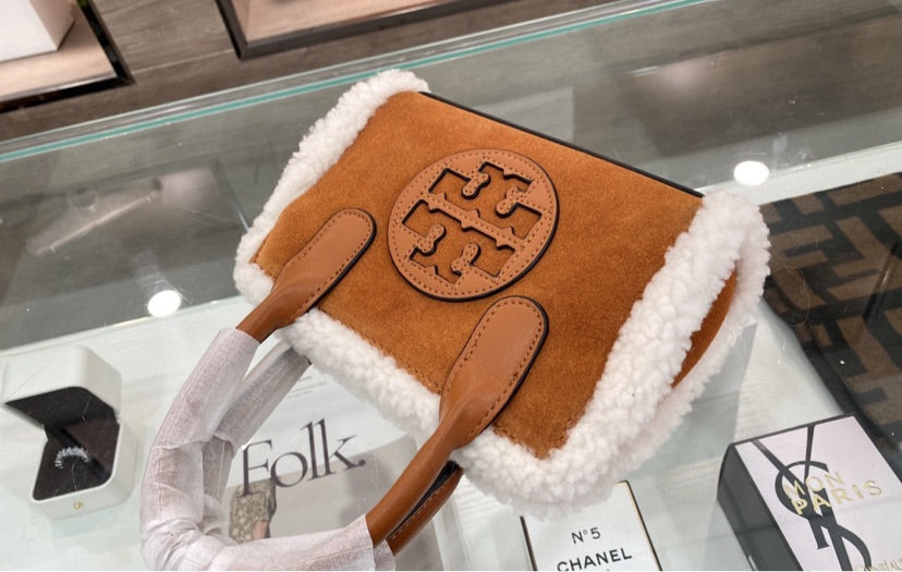 TORY BURCH fur handbag