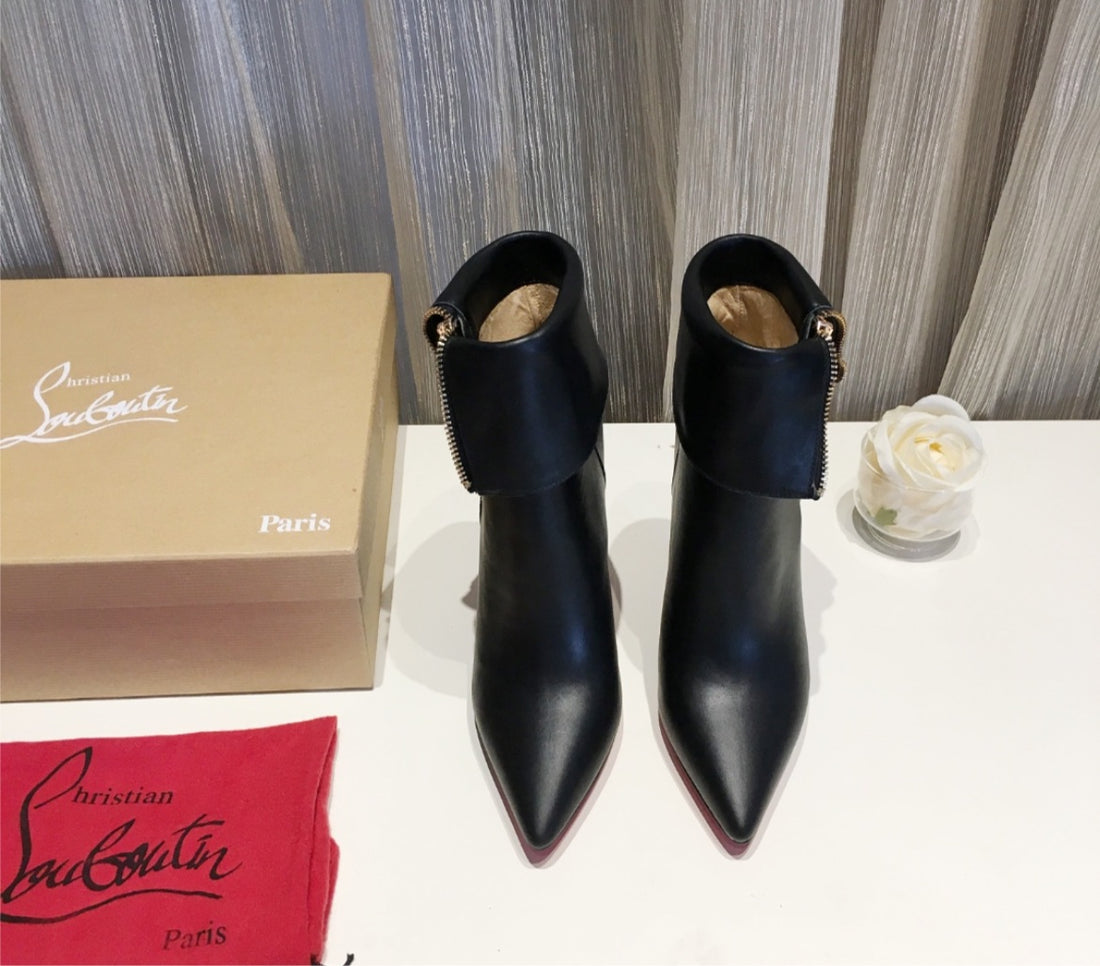 New leather woman red bottom boots