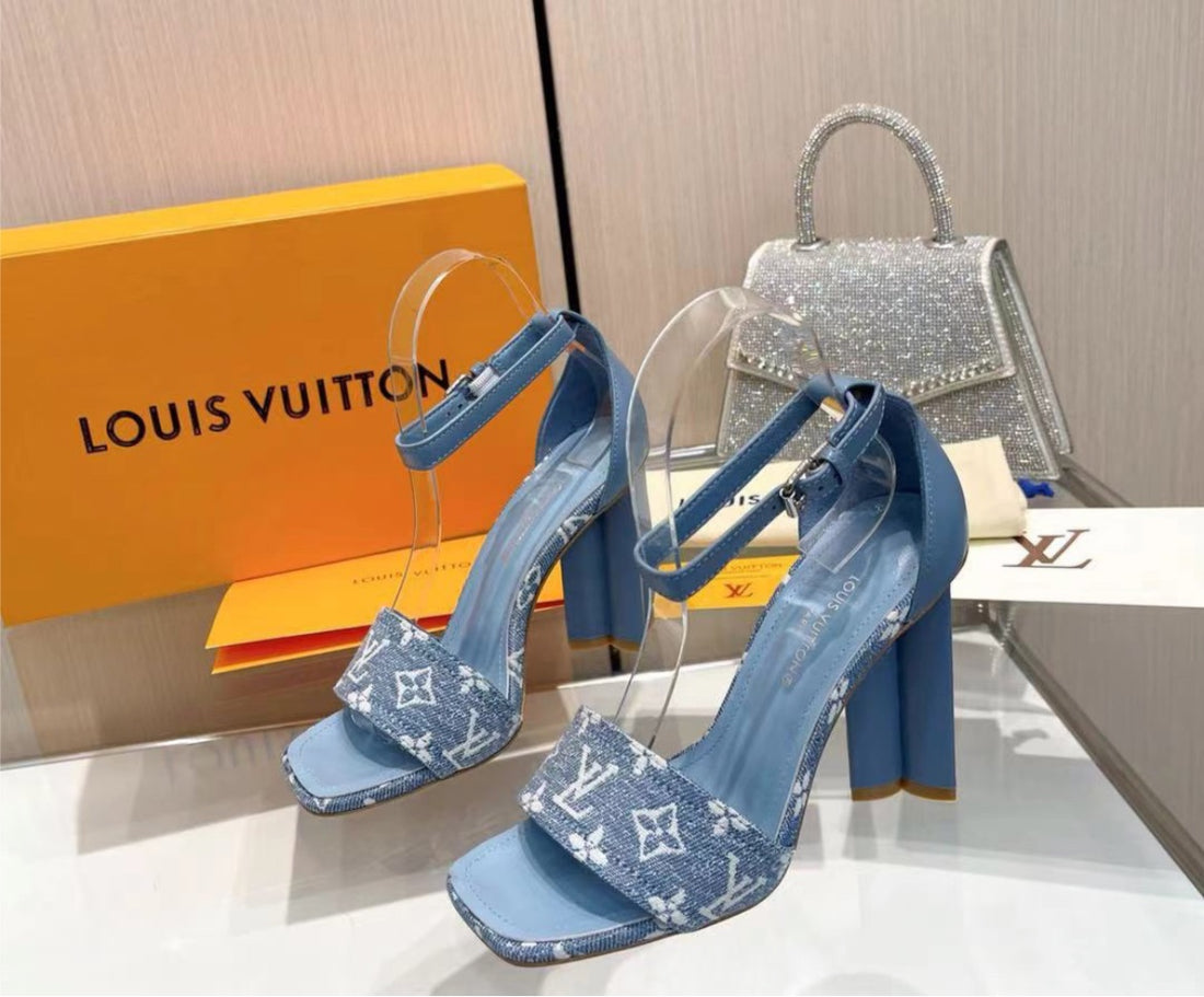 Denim blue LV woman shoe