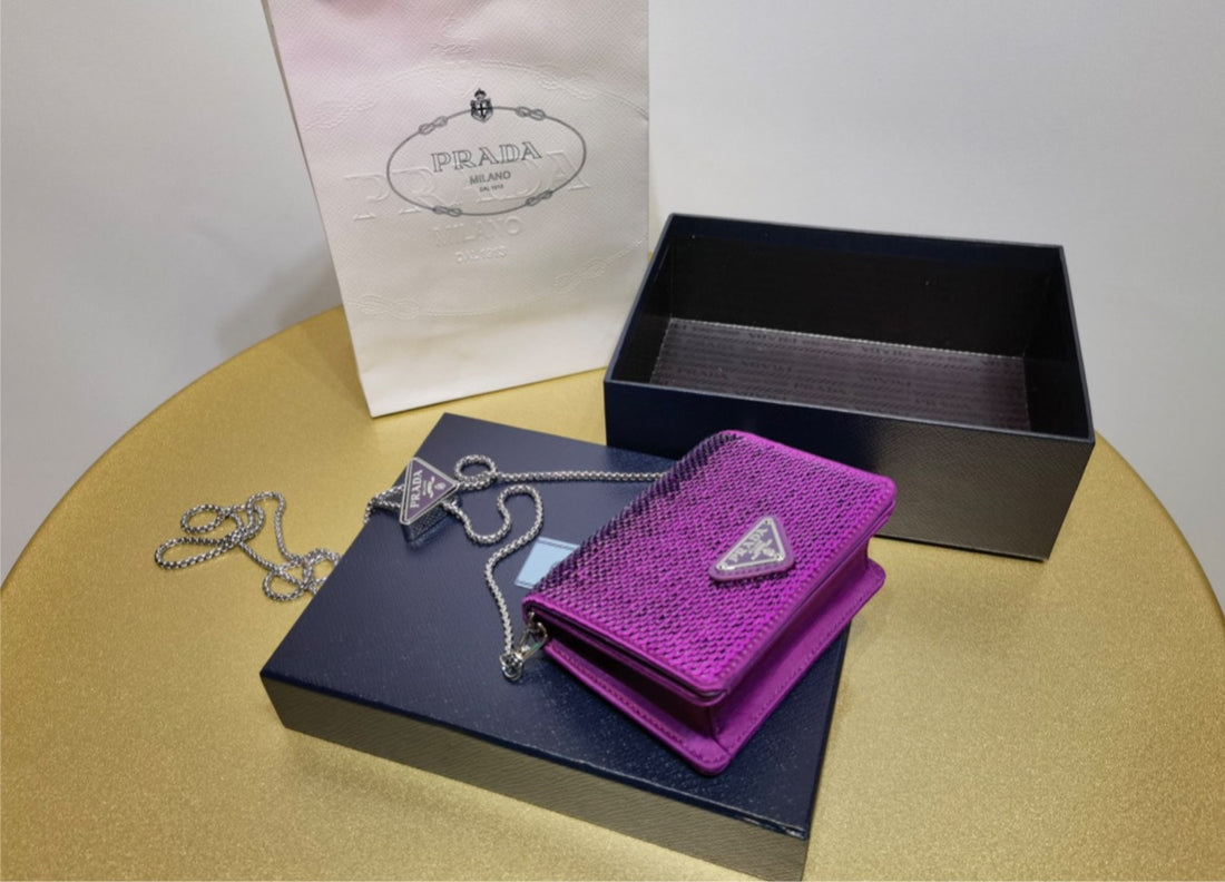 Purple Prada crossbody