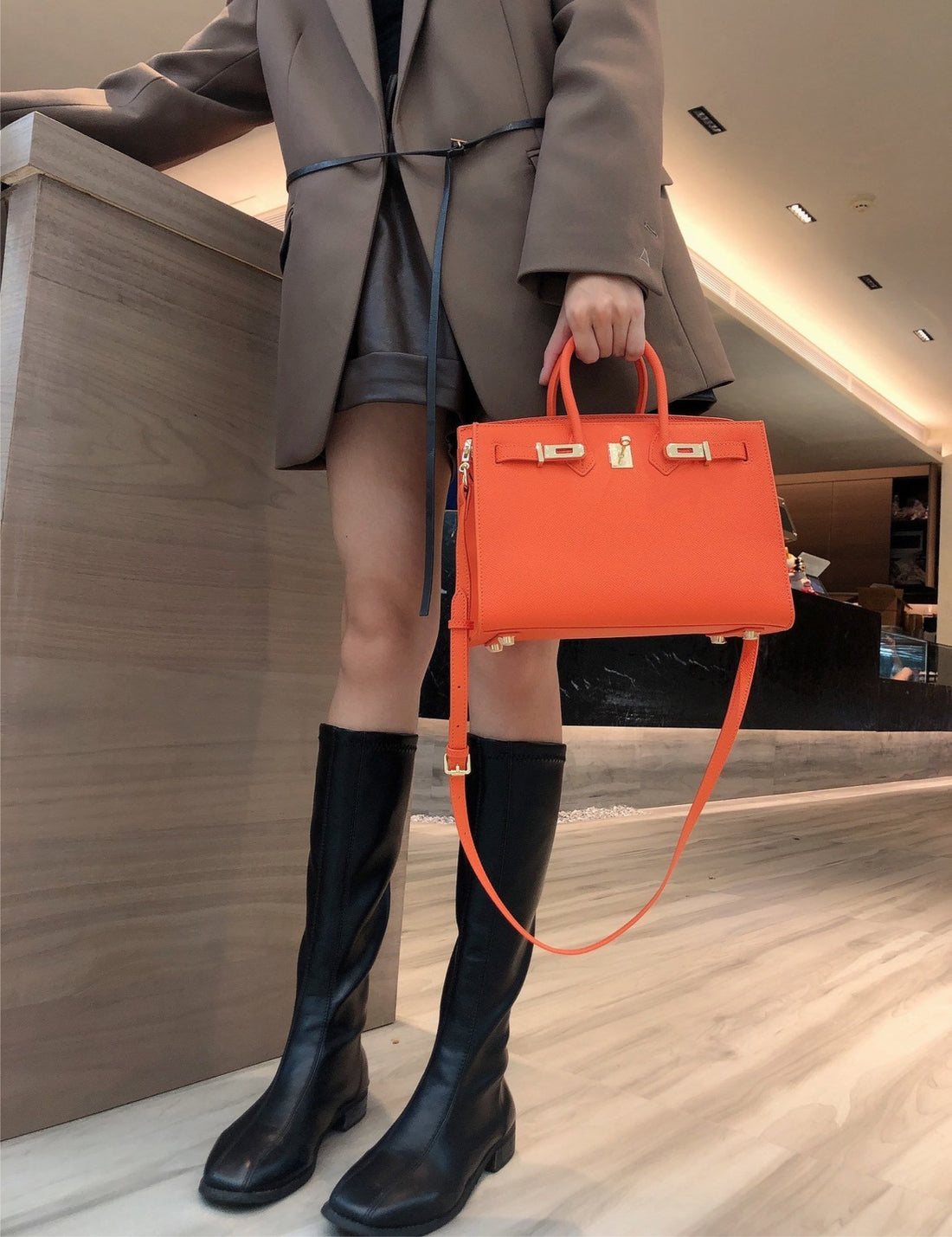 New Hermes woman shoulder handbag