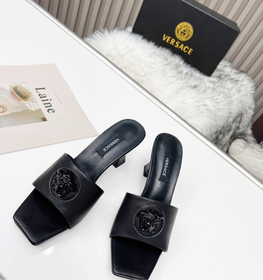 Black Versace woman shoes