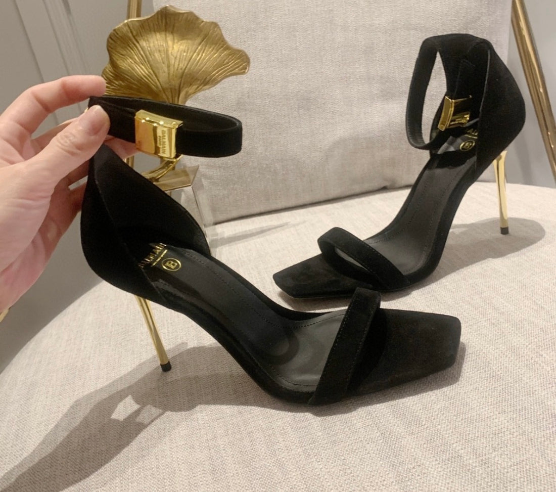 Suede Balmain woman heels