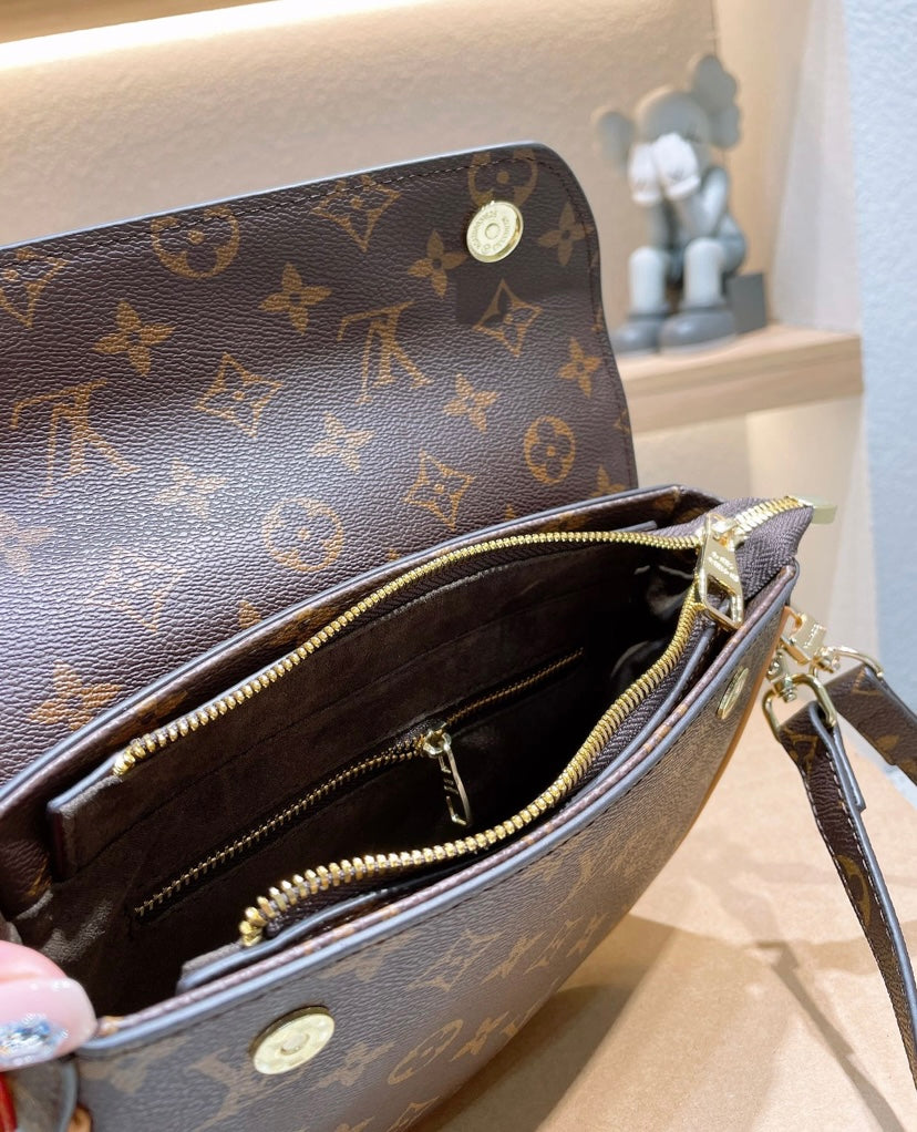 LV leather ladies crossbody