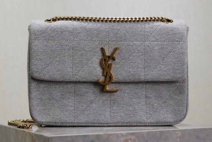 Grey YSL woman shoulder handbag