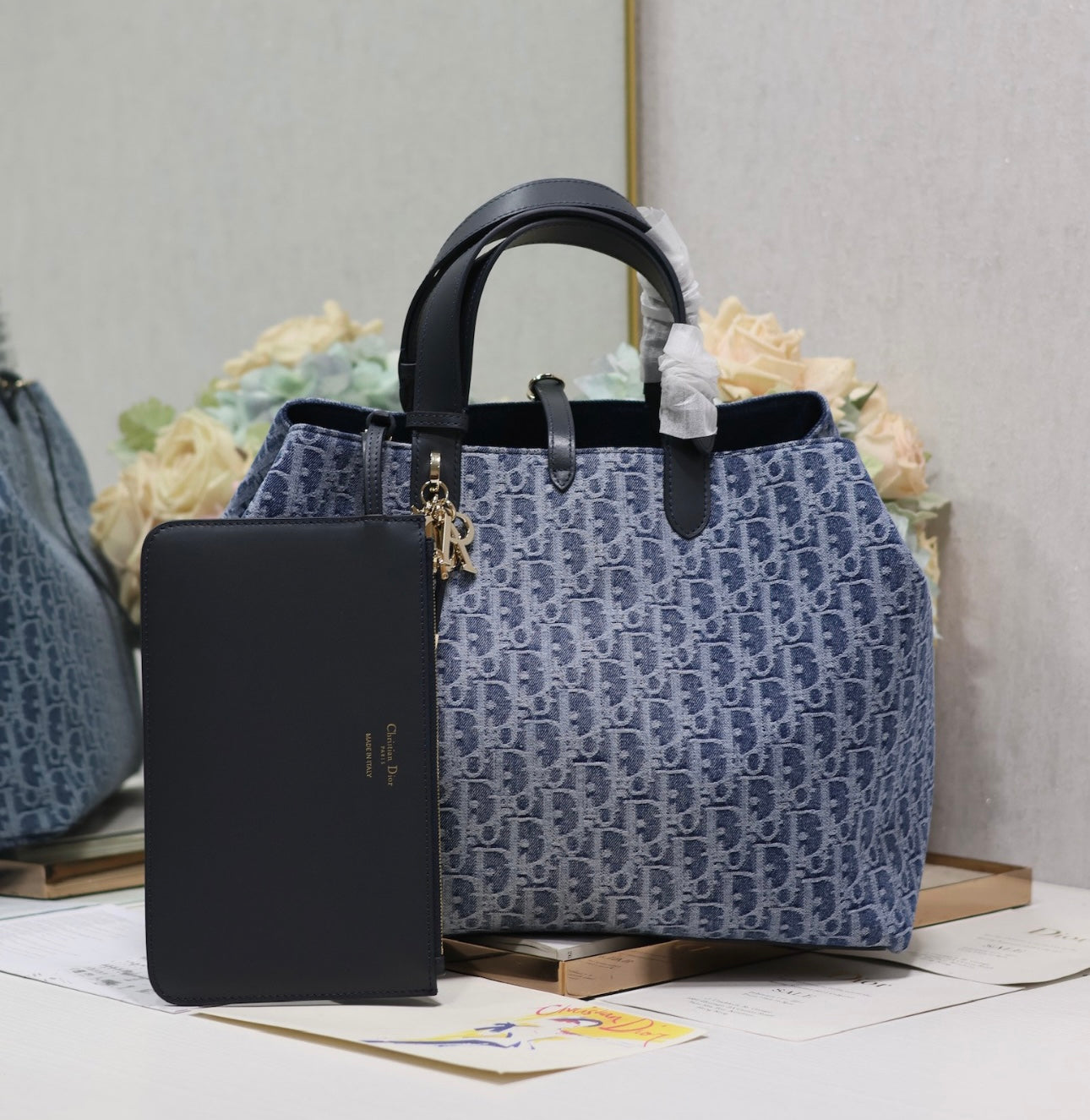 New Dior Denim Large Handbag