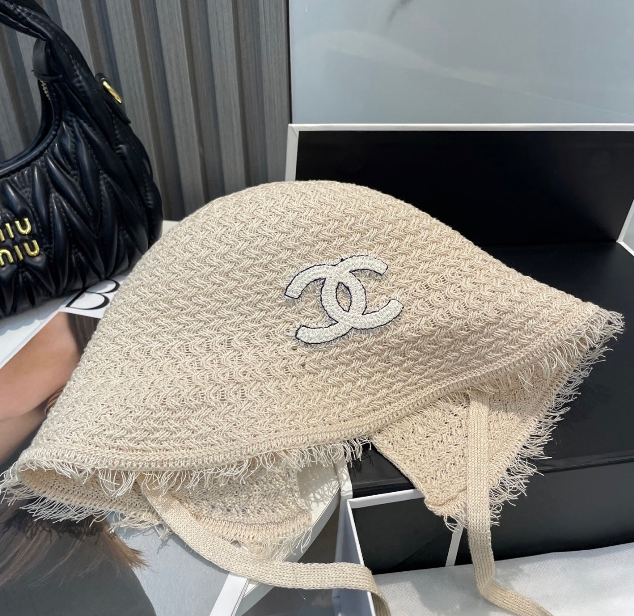 New Chanel knitted Bucket hat