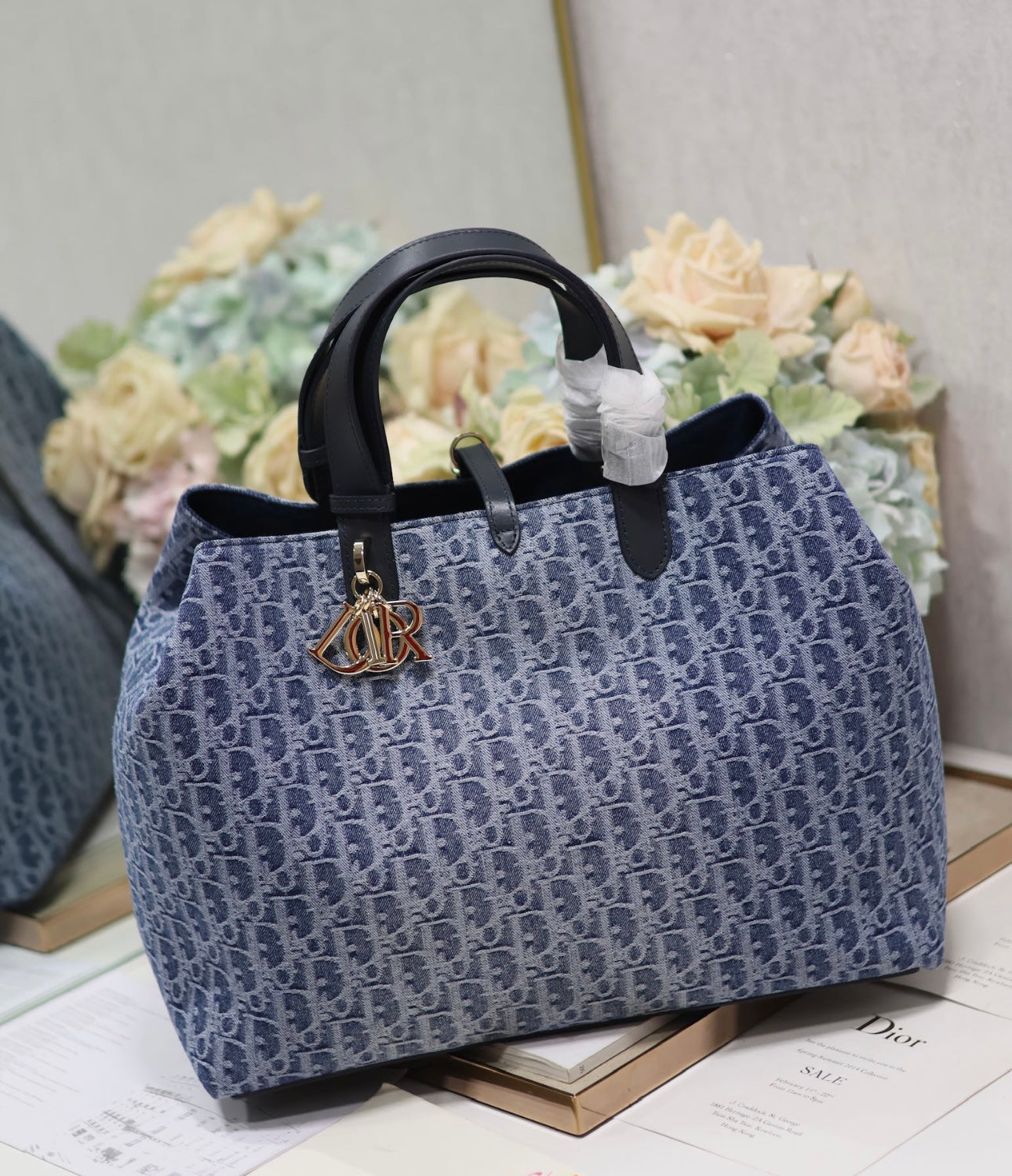 New Dior Denim Large Handbag