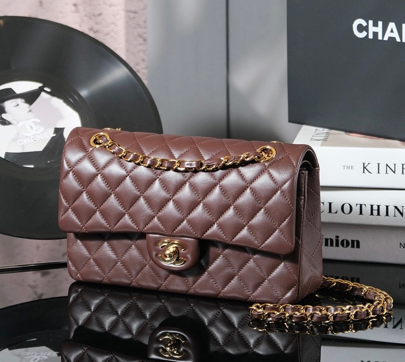 New leather Chanel woman shoulder handbag