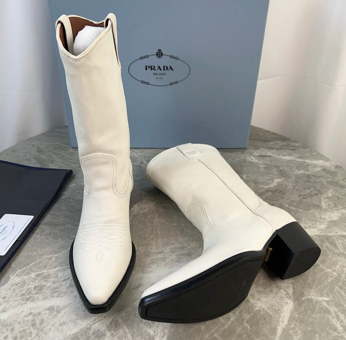 New white woman Prada Boots
