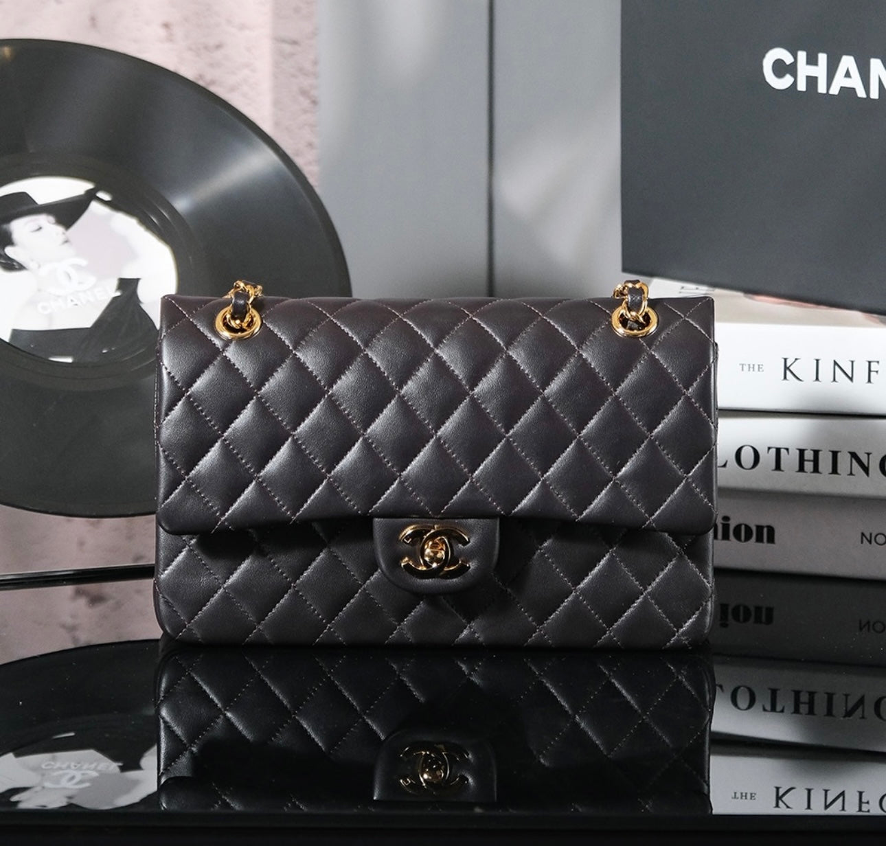 New leather Chanel woman shoulder handbag