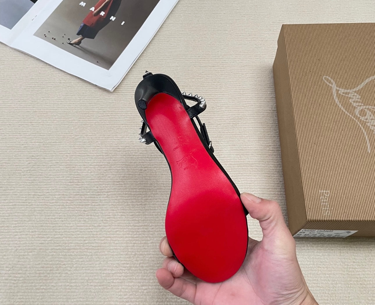 Stylish RED BOTTOMS woman heels