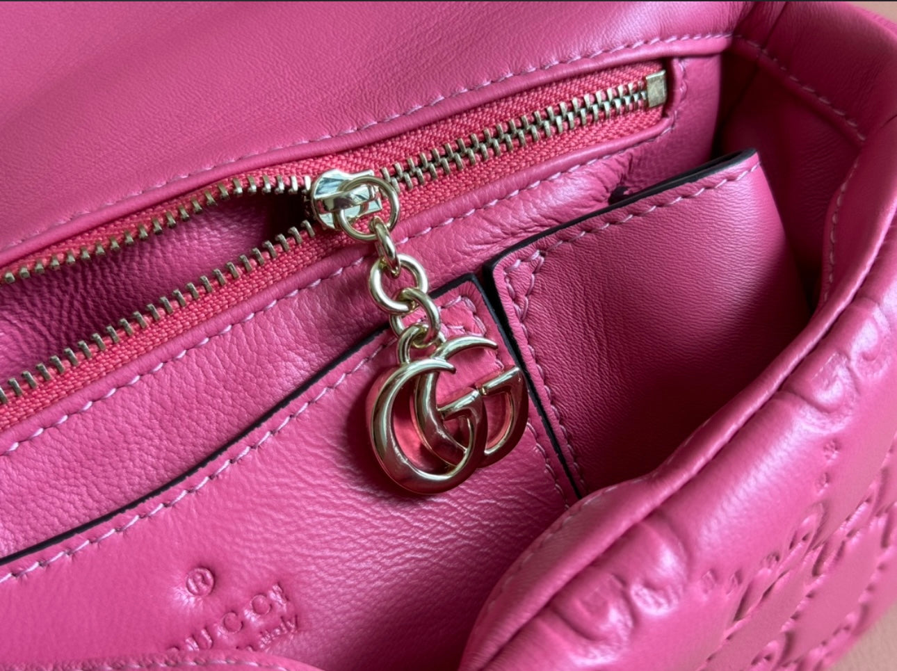 Smooth leather Gucci woman shoulder bag