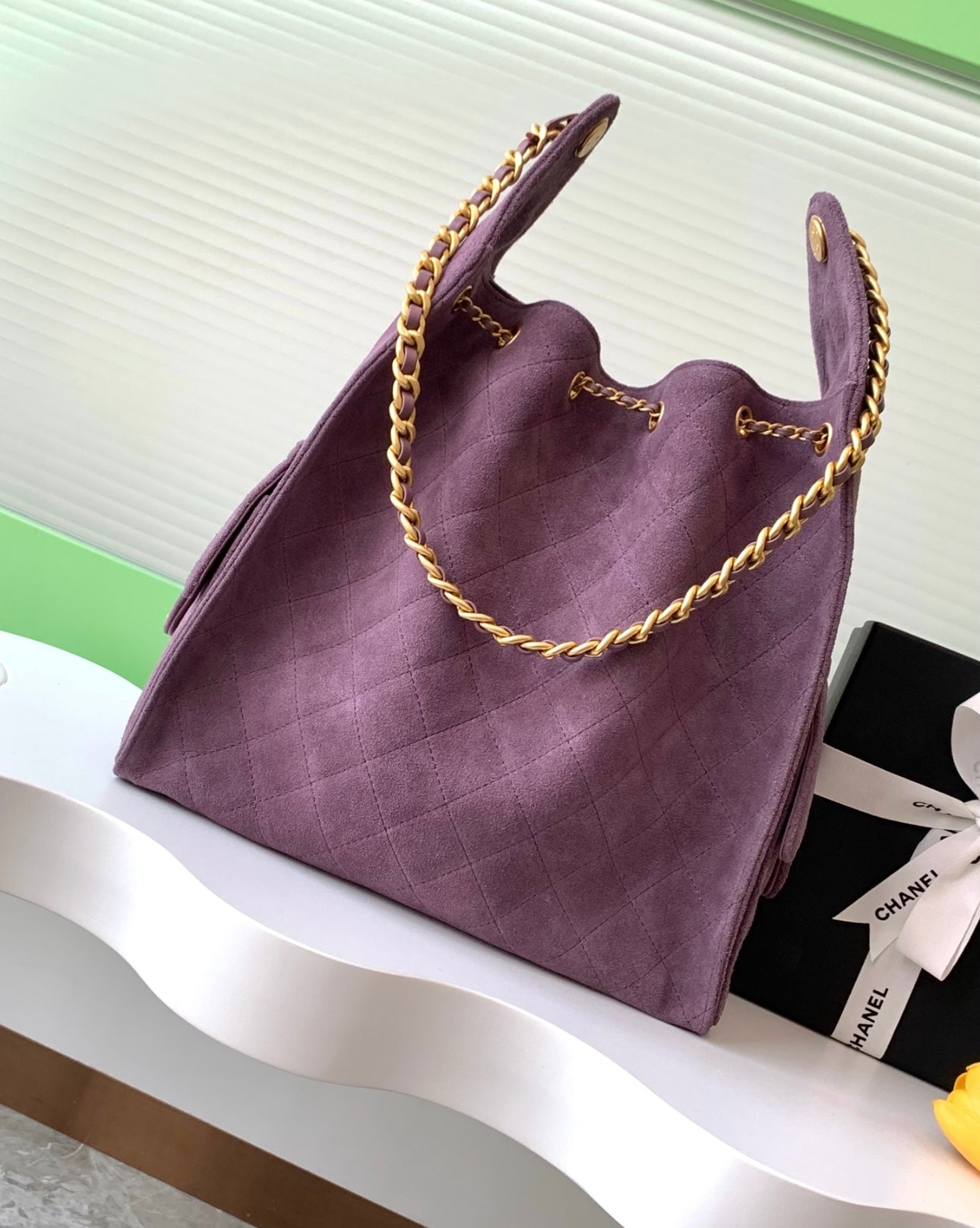 New woman Chanel suede Shoulder handbag