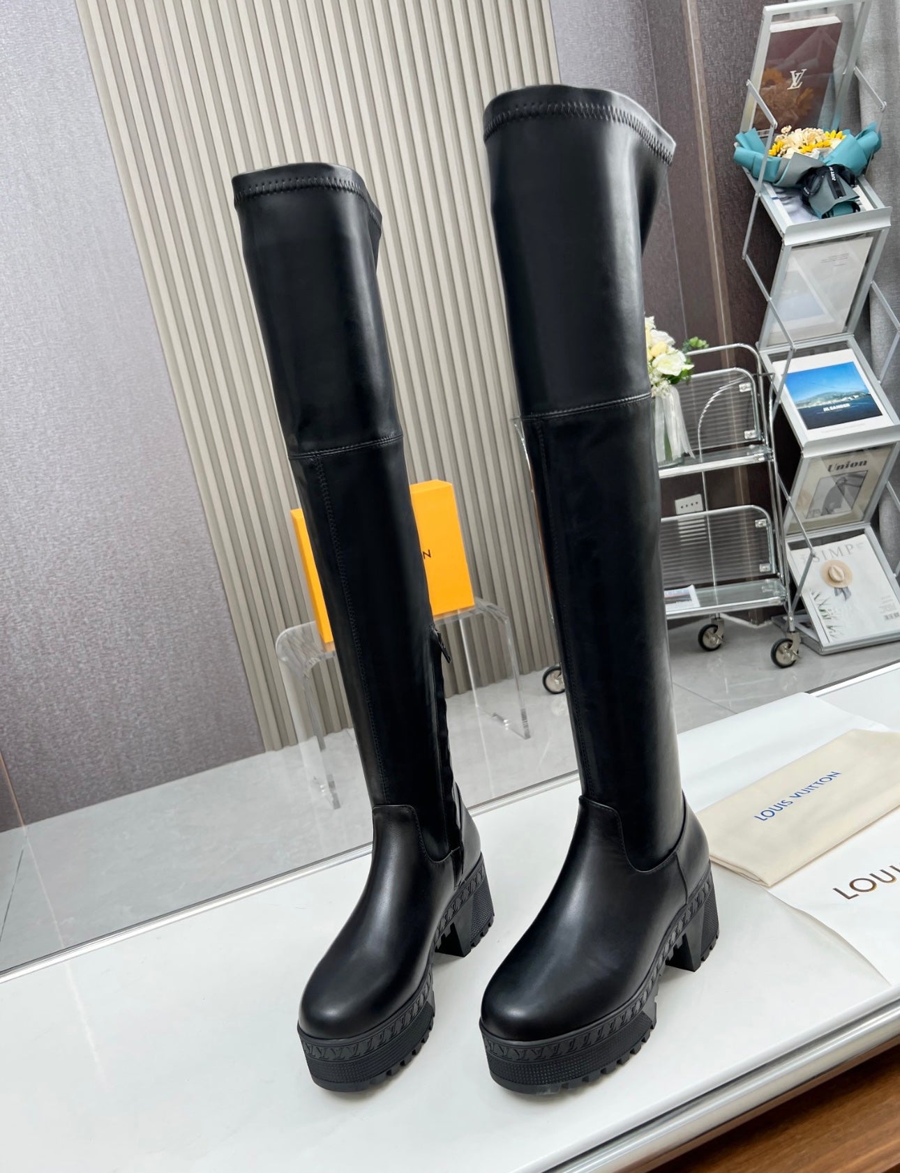 Tall Leather Louis Vuitton Boots
