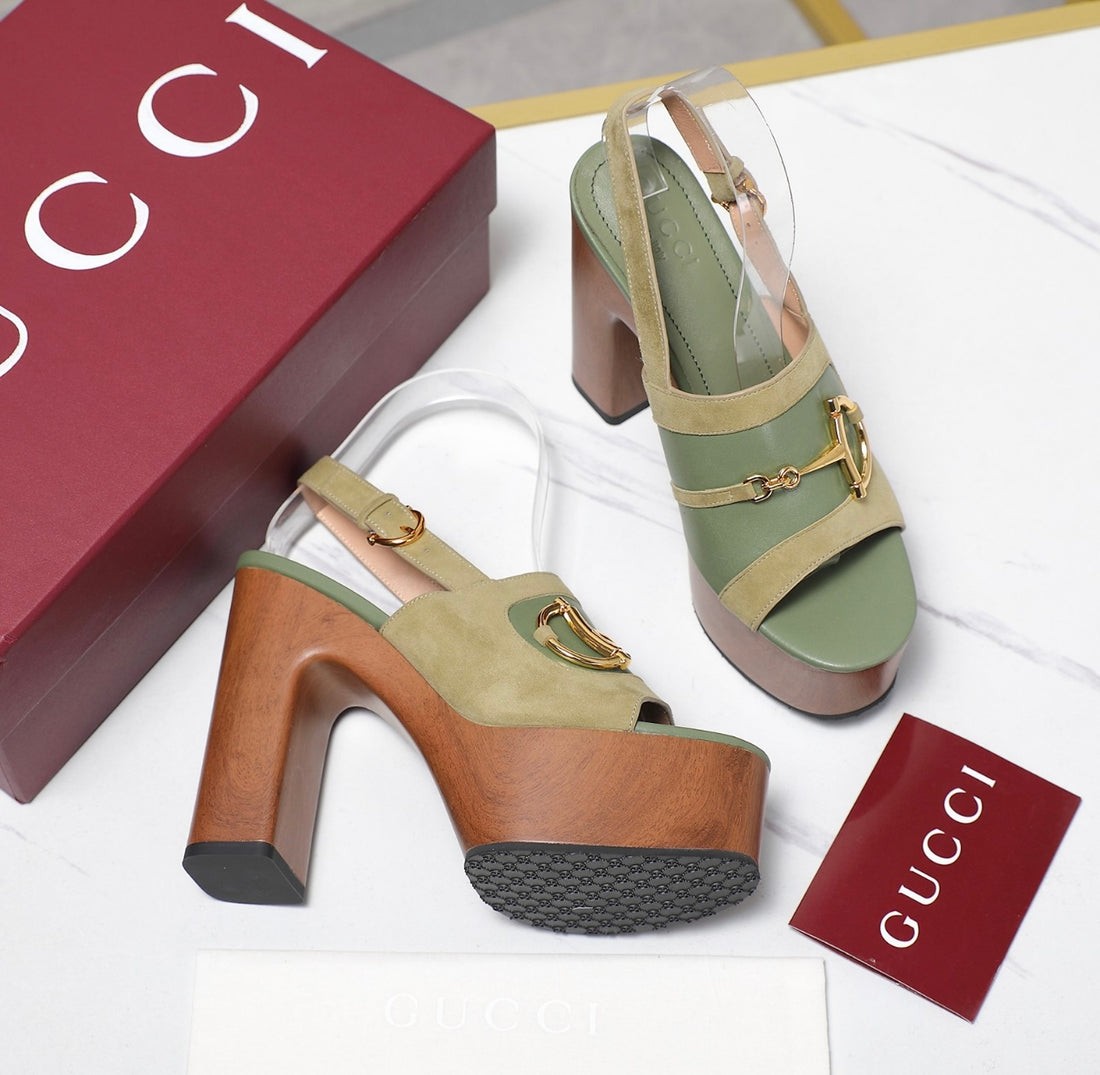 Gucci woman block heel