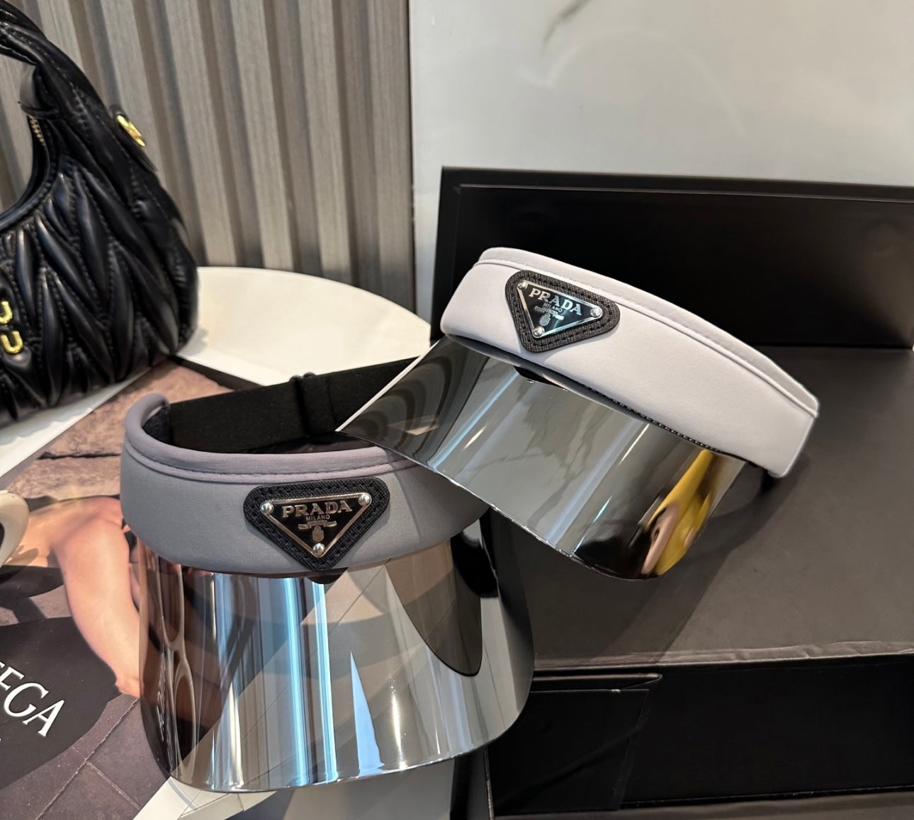 Prada lens Topless hat