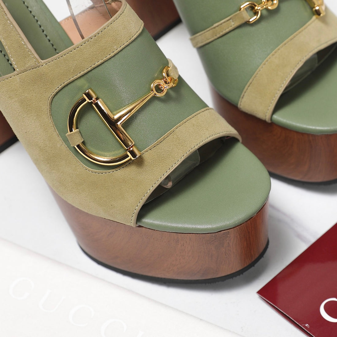 Gucci woman block heel