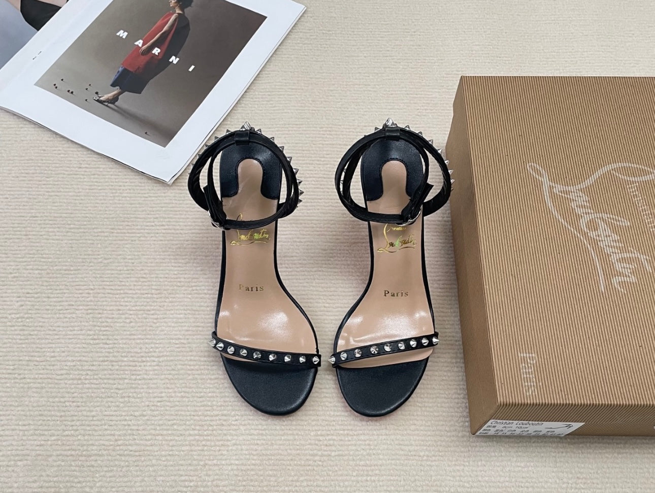 Stylish RED BOTTOMS woman heels