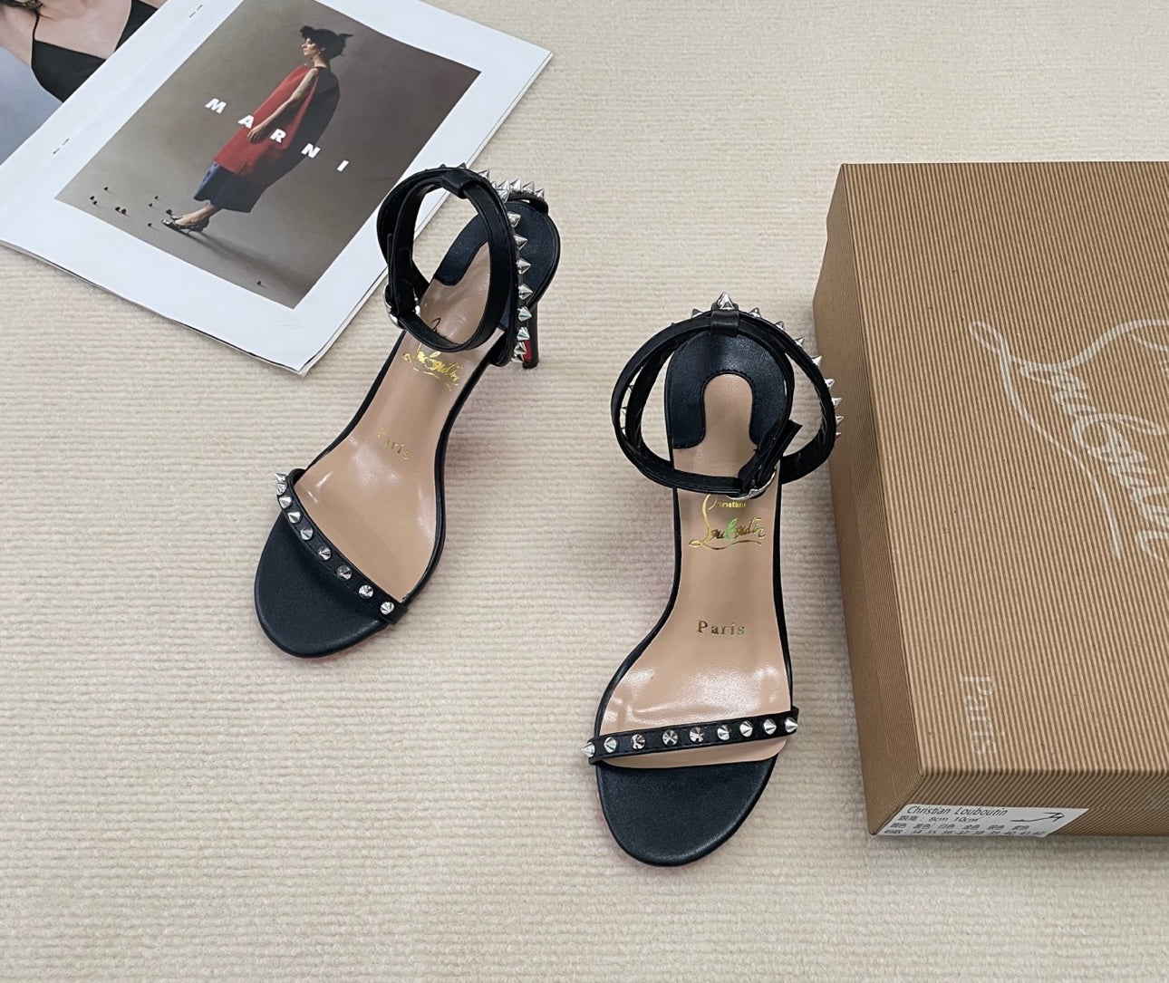 Stylish RED BOTTOMS woman heels