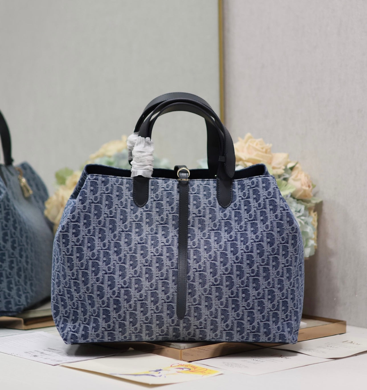 New Dior Denim Large Handbag