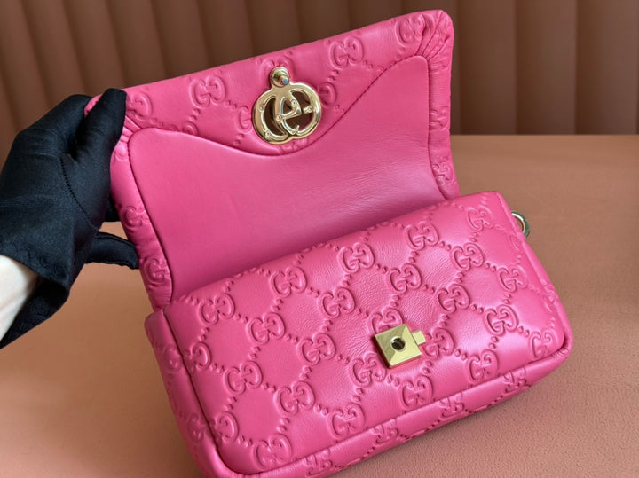 Smooth leather Gucci woman shoulder bag