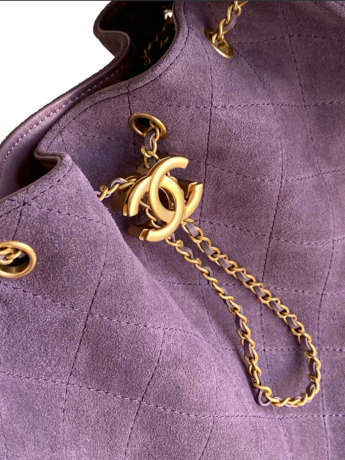 New woman Chanel suede Shoulder handbag