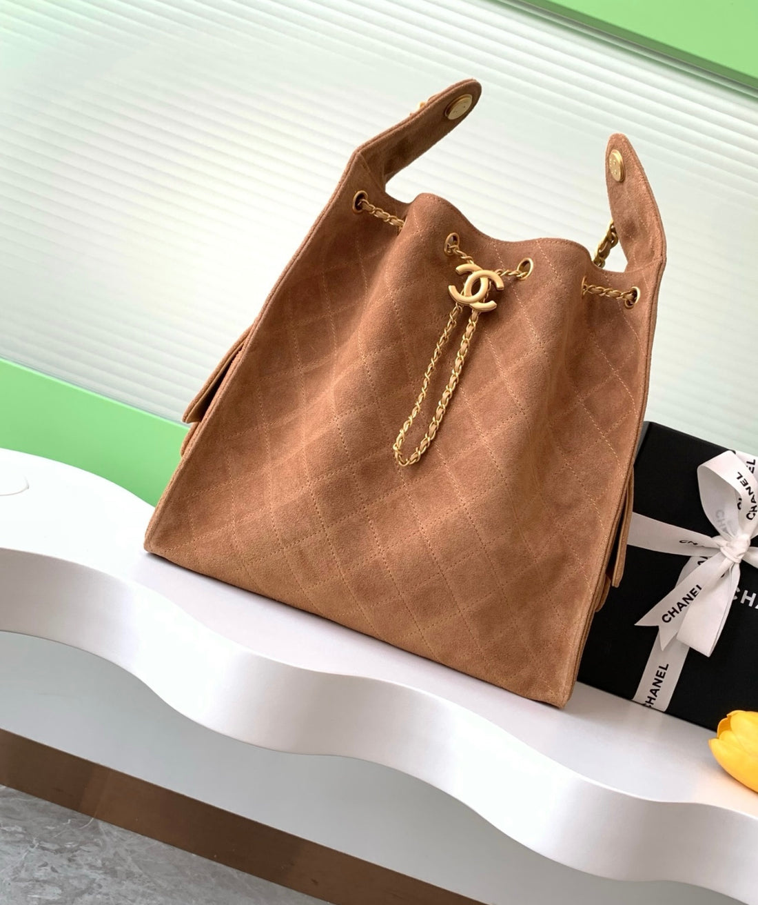 New woman Chanel suede Shoulder handbag