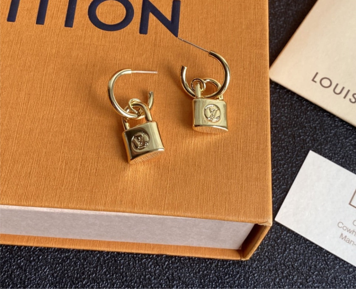 LV lock earring