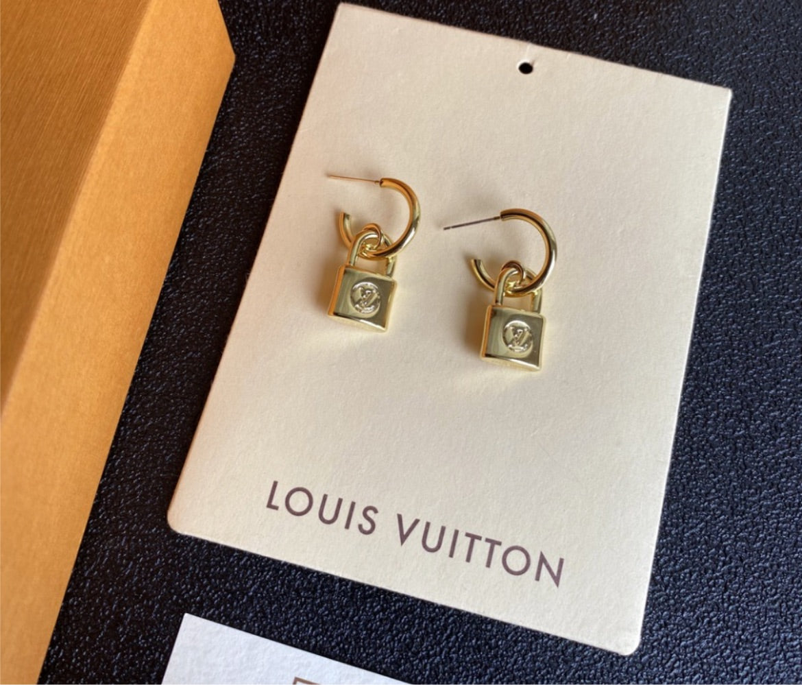 LV lock earring