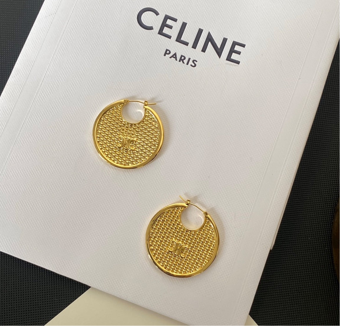 Celine gold plate earring