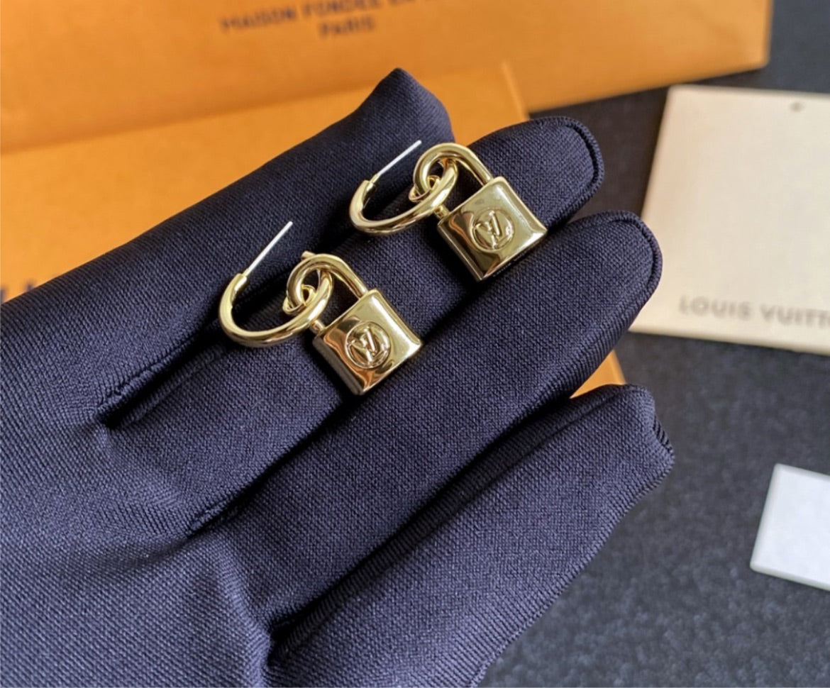 LV lock earring