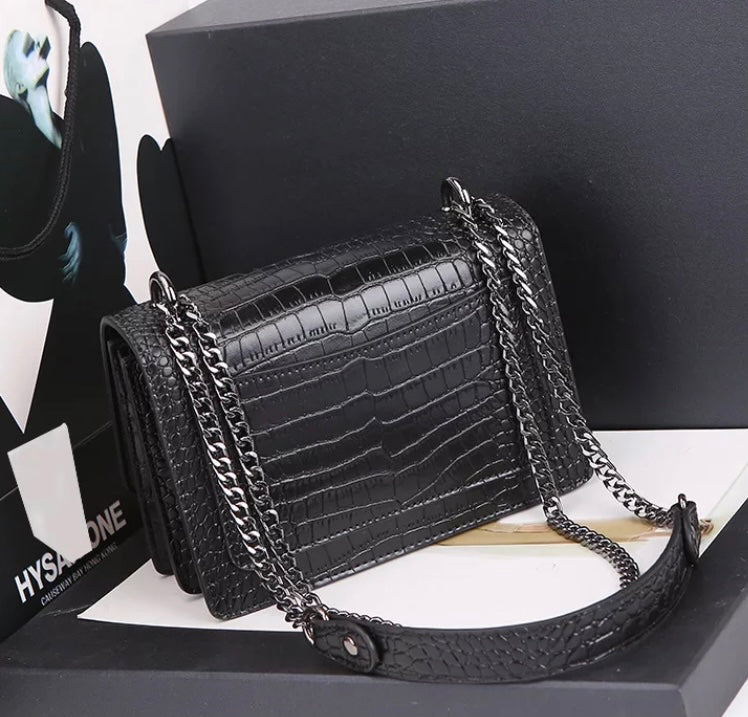 LAST SALE ! Crocodile skin pattern ladies Handbag