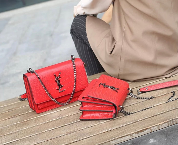 LAST SALE ! Crocodile skin pattern ladies Handbag