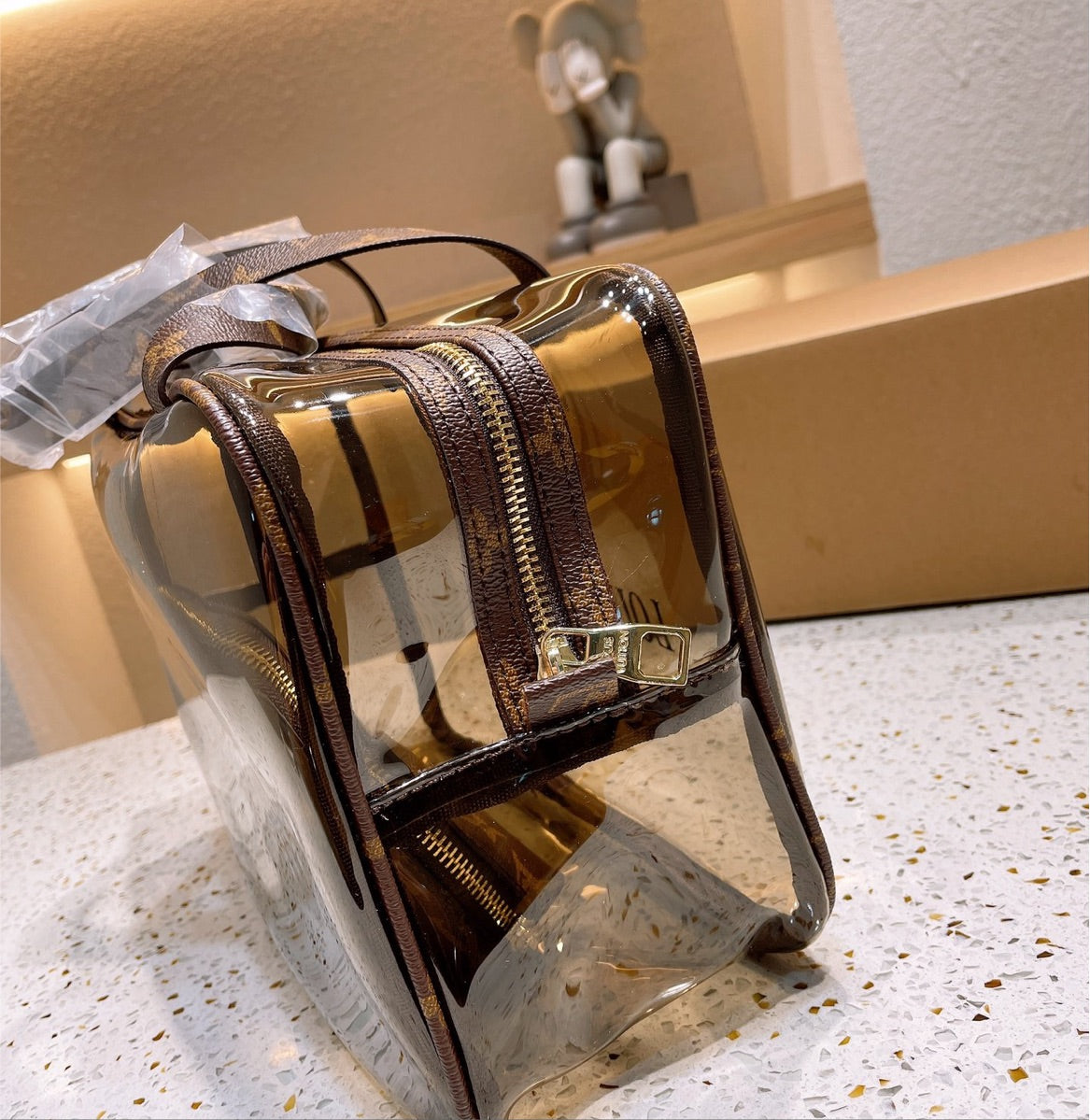 Transparent brand new LV handbag