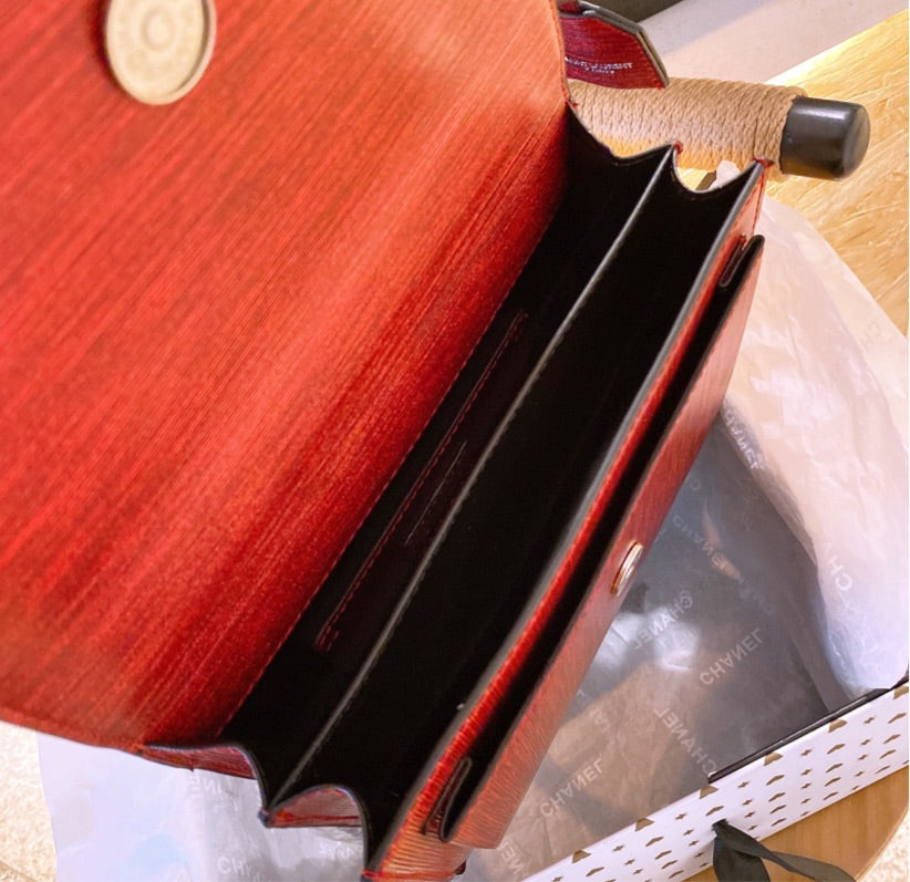 Red/silver YSL new shoulder handbag