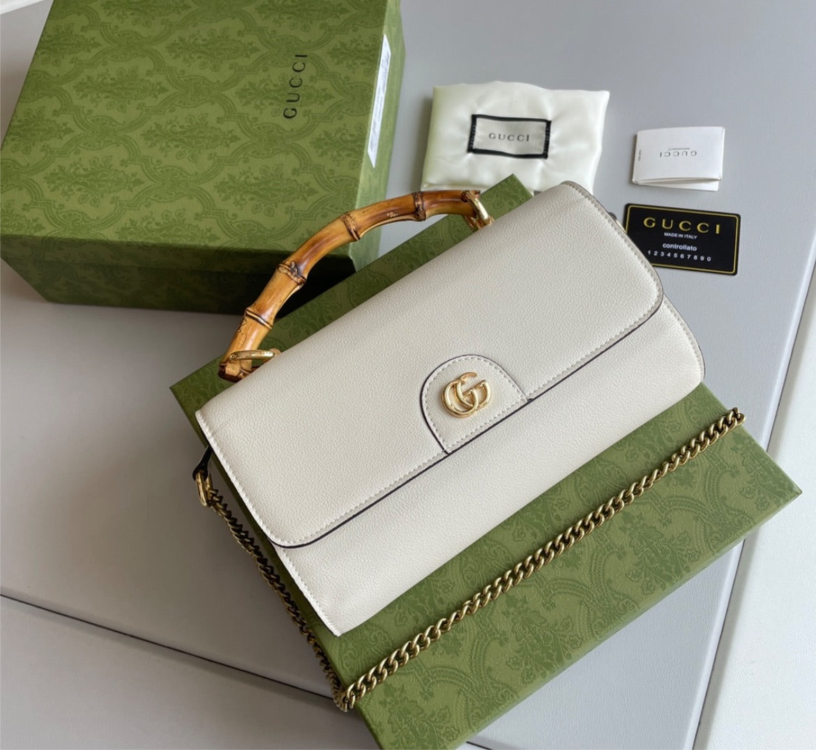 Gucci wooden handle crossbody