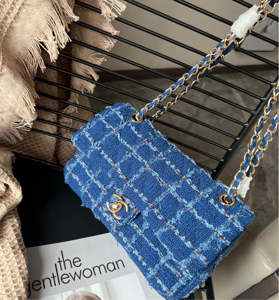 Edgy New woman Chanel handbag