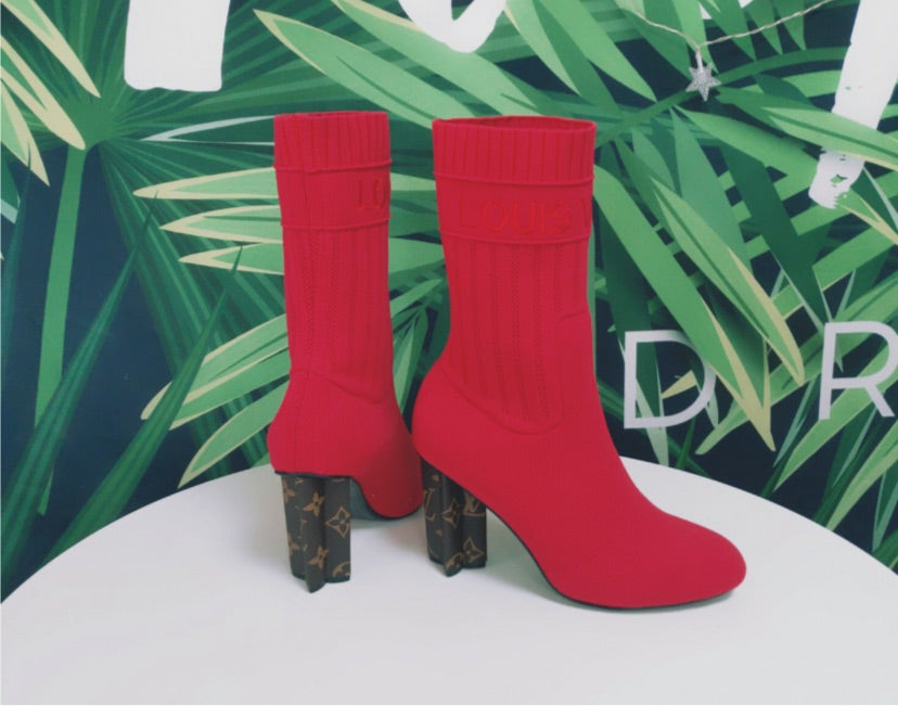 Red LV woman Boots