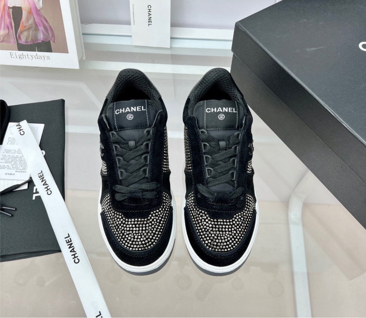 Black stud chanel sneaker