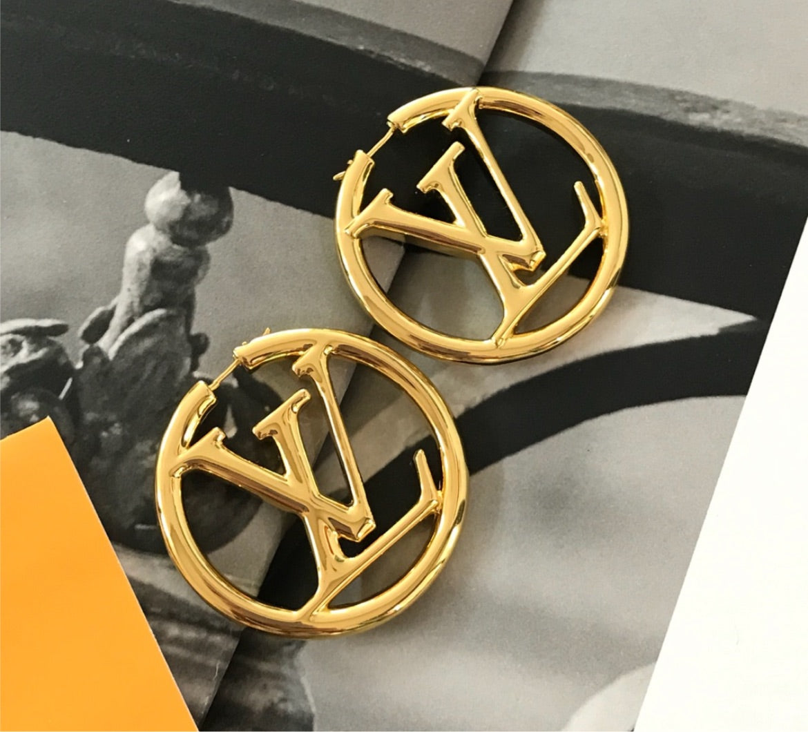 LV hoop earrings