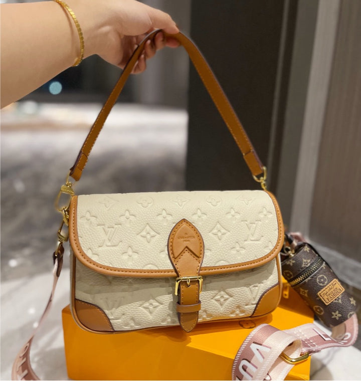 Cream new LV shoulder handbag