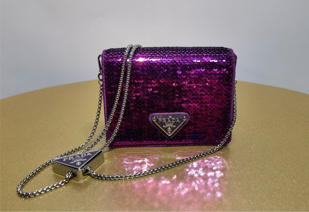 Purple Prada crossbody