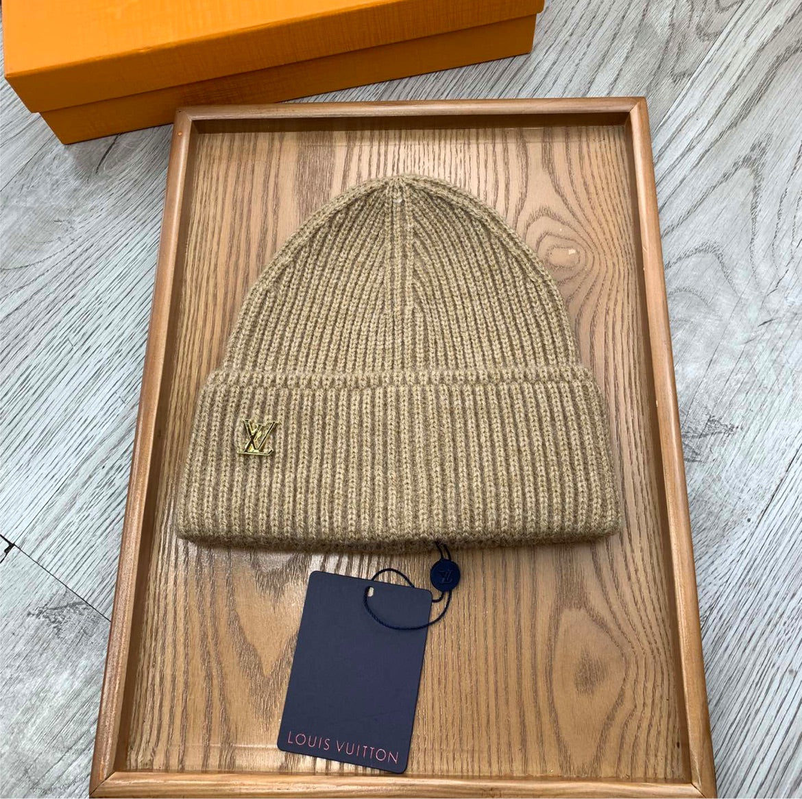 Tan LV hat